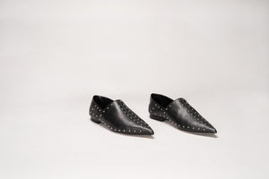 Tanit Studded Flats - Black